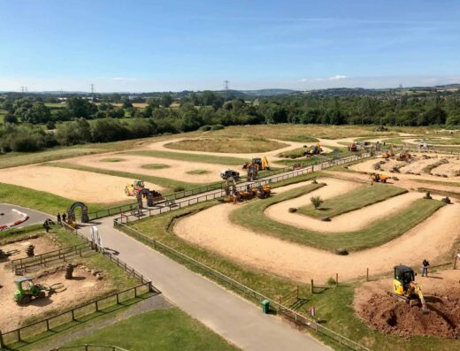 ariel view of diggerland from ride at diggerland
