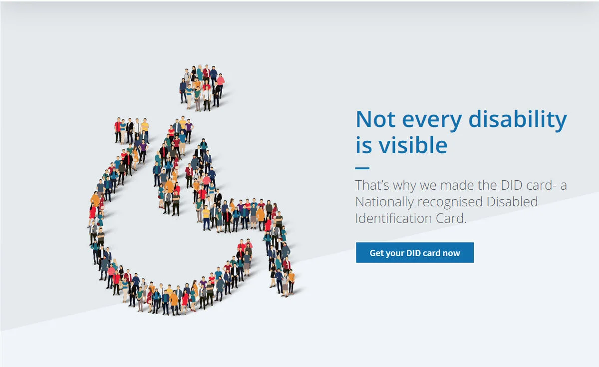 Not every disability is visible DID Card banner
